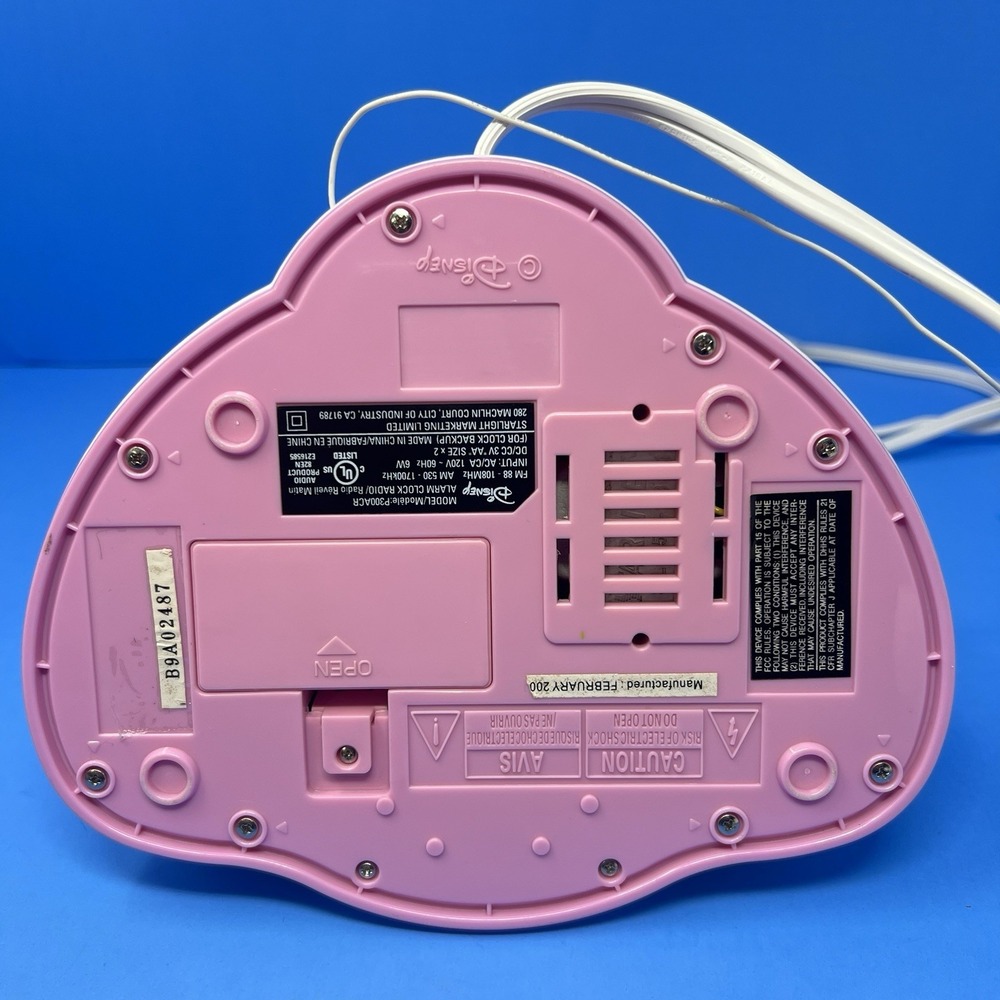 Disney Princess Castle Pink Alarm Clock Radio AM FM Music Kids Room Decor Tested - Picture 9 of 16